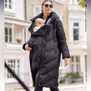 Seraphine baby wearing coat